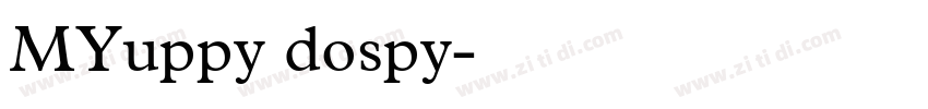 MYuppy dospy字体转换